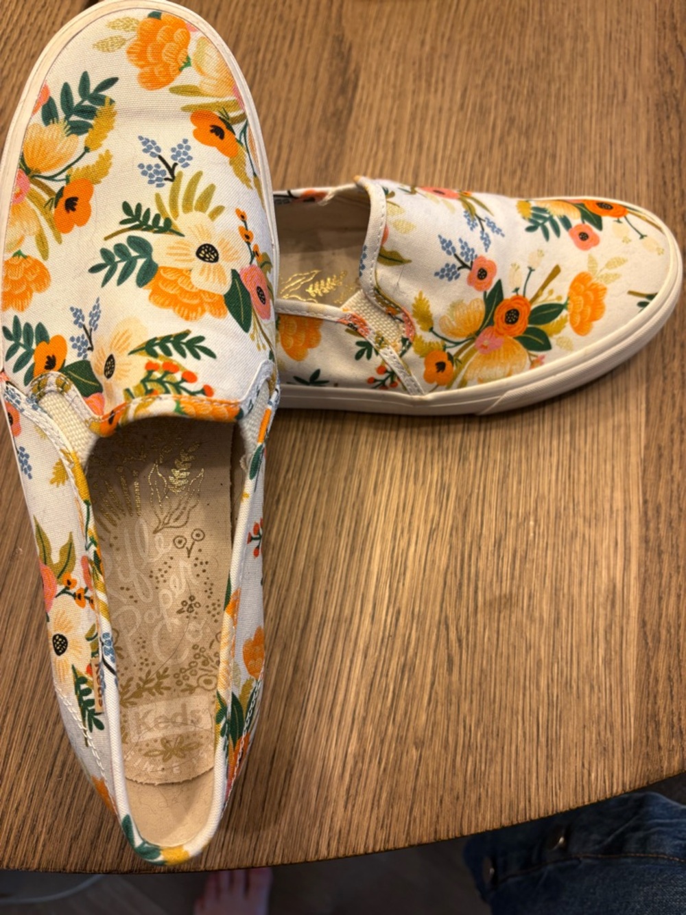 Keds x Rifle Paper Co. Floral Slip-On Canvas Sneakers